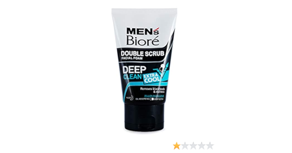 men's biore facial wash double scrub