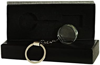 Glass Keychains "Round", charm, transparent, perfect for customization, Collection "Pokal", glass, delivered in a gift box, H=4cm , modern style (FAN UNIKATE powered by CRISTALICA)