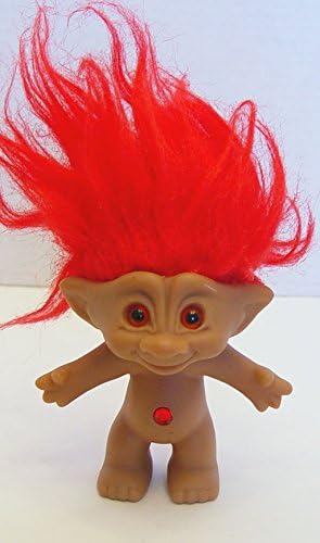 Red Treasure Troll Doll with Red Wishstone