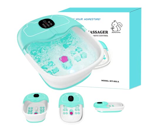 Foot Spa Massager with Heat Bubbles Remote