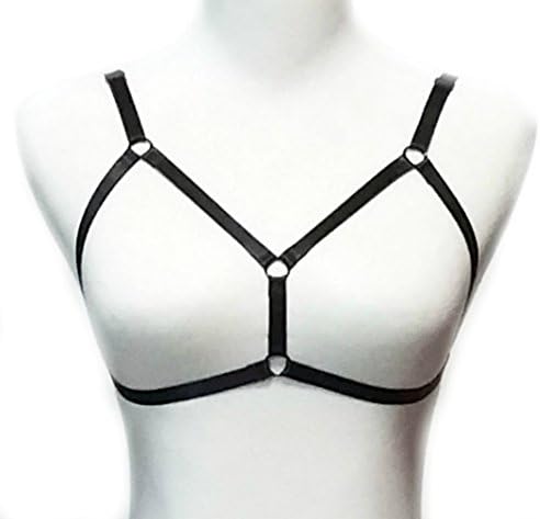 Walemy Harness Bra,Sexy Elastic Cage Bra Strappy,Harness Strappy Body Caged bra-205