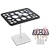 XREXS Makeup Brush Holder, 26 Holes Brush Drying Holder With Beautiful Crystal Clear Acrylic Base, Collapsible Air Drying Tower Cosmetics Brush Tree