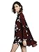 Lemon Retro Print Floral Swing Boho style loose summer dresses for women (¨Red-L)