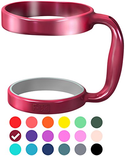 F-32 Handle - 19 COLORS - Available For 20oz or 30oz YETI, BEAST, OZARK TRAIL, RTIC (PREVIOUS DESIGN) Rambler & More Tumbler Mug - BPA FREE (20OZ, DIVINE WINE)