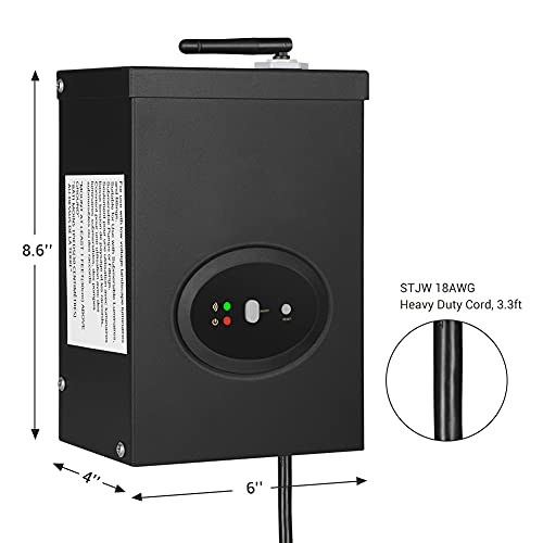 DEWENWILS 120W Smart WiFi Low Voltage Transformer, Schedule and Timer