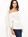 SheIn Women's Off Shoulder Scallop Trim Blouse Top
