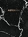 Notebook: Beautiful black marble gold bronze lettering| ★ School supplies ★ Personal diary ★ Office notes | 8.5 x 11 - big notebook | 150 pages | College ruled (Black marble bronze collection) by Paper Juice