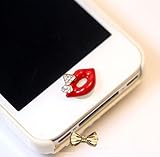 eBADA Red Lip with Butterfly Iphone 5 iphone 4 4s Home Return Keys Buttons Sticker For iPhone 4S iPhone 5 iPod Touch iPad Repair Fix Replace Replacement