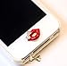 eBADA Red Lip with Butterfly Iphone 5 iphone 4 4s Home Return Keys Buttons Sticker For iPhone 4S iPhone 5 iPod Touch iPad Repair Fix Replace Replacement