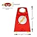 Superhero Capes for Kids, Dress up Costumes-Satin Cape with Felt Mask and Bracelet (C-The Flash)