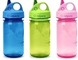 Nalgene Kids / Children's Grip-n-Gulp 12oz. Water Bottles, 3 Bottle Bundle Pack (Blue, Pink, and Green)