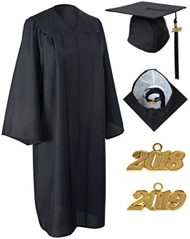 MyGradDay Matte Graduation Gown Cap Tassel 2019 Set for Bachelor and Ceremony