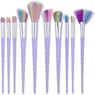 SweetyLady 10pcs Unicorn Makeup Brushes Set Foundation Eyebrow Eyeliner Blush Cosmetic Brush Beauty Tools