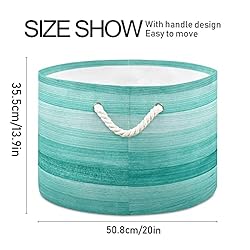 xigua Large Storage Basket Cotton Rope Basket Teal