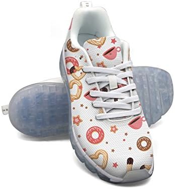 FAAERD Churros And Donut Men's Breathable Mesh Lightweight Air Cushion Sport Running Shoes