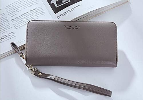 PU Leather Wallet for Women Long Purse with Multiple Card Slots and Card Holders Phone Pocket - Image 3