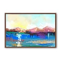 Framed Canvas Wall Art Color Abstract Canvas Prints Home Artwork Decoration for Living Room,Bedroom - 16x24 inches
