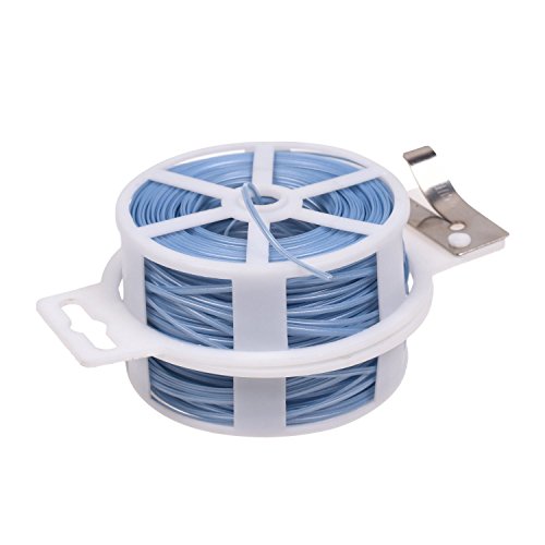 KLOUD City Light Blue Color 328 Feet (100m) Multi-Function Sturdy Garden Plant Twist Tie with Cutter/Cable Tie/Zip Tie/Coated Wire