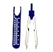 Airgoesin EKG ECG Calipers Nursing or Doctor Caliper Divider for Measuring Drafting Electrocardiographs with Ruler (Blue)