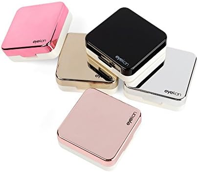 Mini Stylish Simple Contact Lens Travel Case,Aneky Container Kit Set Contacts Lens Hard Case Travel Kit Mirror with bottle with tweezers Container Holder