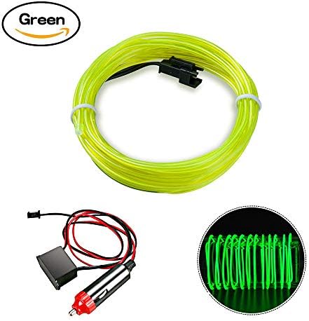 HopeU5® 5 Meter Neon Light Dance Party Decor Light Neon LED lamp Flexible EL Wire Rope Tube Waterproof LED Strip With Controller (Green)