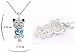 Caperci Cute Lucky Cat Crystal Pendant Necklace - Best Christmas Jewelry Gifts for Daughter and Girls