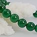 Green Agate Gemstone 8mm Round Beads Stretch Bracelet 7 Inch Unisex