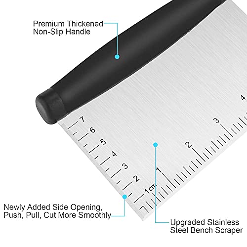 Bench Scraper, UUBAAR 1 PCS Dough Scraper Tool Kitchen Scraper, Multi