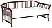 Salem Complete Wood Daybed with Curved Back Panel and Euro Top Deck, Mahogany Finish, Twin