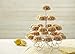 Resulzon 4-Tier Cupcake Stand -Stainless Steel Dessert Tree Tower Display for Christmas, Weddings, Birthday Parties, Weddings, Cady Bar and Events