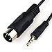MOBOREST 3.5mm(1/8inch) TRS to 5-Pin DIN MIDI Cable Adapter Connect an Speaker, Amplifier, Mixer to MIDI Keyboard, Synthesizer, Guitar and Other European Type Stereo Equipment -3Feet