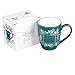 Floral Faith Mug for Women & Men, Ceramic Coffee Mug w/Gold Trim & Calligraphy, 12 oz