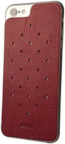 Vaja Leather Back for iPhone 7 - Reusable Adhesive Backing - Bridge Chili