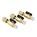 3Pcs Color Coded R410A Refrigerant Straight Ball Valves AC Charging Hoses Brass