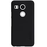 Nexus 5X Case, Nillkin Ultra Slim Thin Anti Slipping Hard PC Cover Case, [Frosted] Durable Anti fingerprints Back Case for LG Nexus 5X 5.2inch (Pack of Crystal Clear Screen Protector) - Black