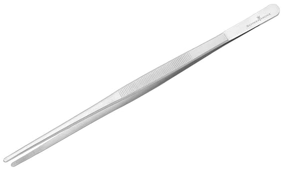 Schwertkrone Kochpinzette | Pinzette Küche | Edelstahl 30 cm | Grillpinzette Küchenpinzette Fleischzange rostfrei Edelstahl