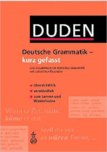 Duden Deutsche Grammatik Kurz Gefasst Das Grundwissen Der Deutschen Grammatik Mit Zahlreichen Beispielen 9783411045532 Amazon Com Books