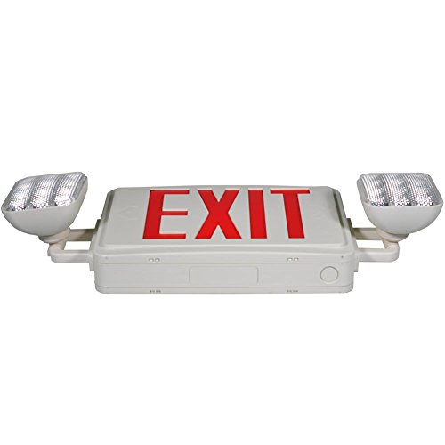 Goodyo Led Emergency Exit Sign & Light Fixture With Red Letters,Emergency Lighting Unit And Ni-Cad Battery Back up in One Compact
