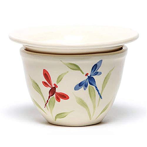 Emerson Creek Stoneware 2-Piece African Violet Pot (Dragonfly)