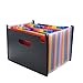 Marcoon Expanding File Folder/24 Pockets A4 Accordion File Organizer/Multicolor Portable Expanding Wallets/Large Capacity Plastic Stand Bag with Colored Tab for Business/Office/Study