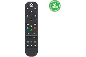 PDP Solis Xbox Gaming Media Remote Control for TV - Fully Licensed by Microsoft for Xbox Series X|S, Xbox One, Solar Powered Rechargeable Battery, Compact Navigation Toggle, Black