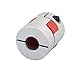 uxcell 8mm to 10mm Shaft Coupling 30mm Length 25mm Diameter Plum Motor Coupler Aluminum Alloy Joint Connector for DIY Encoder