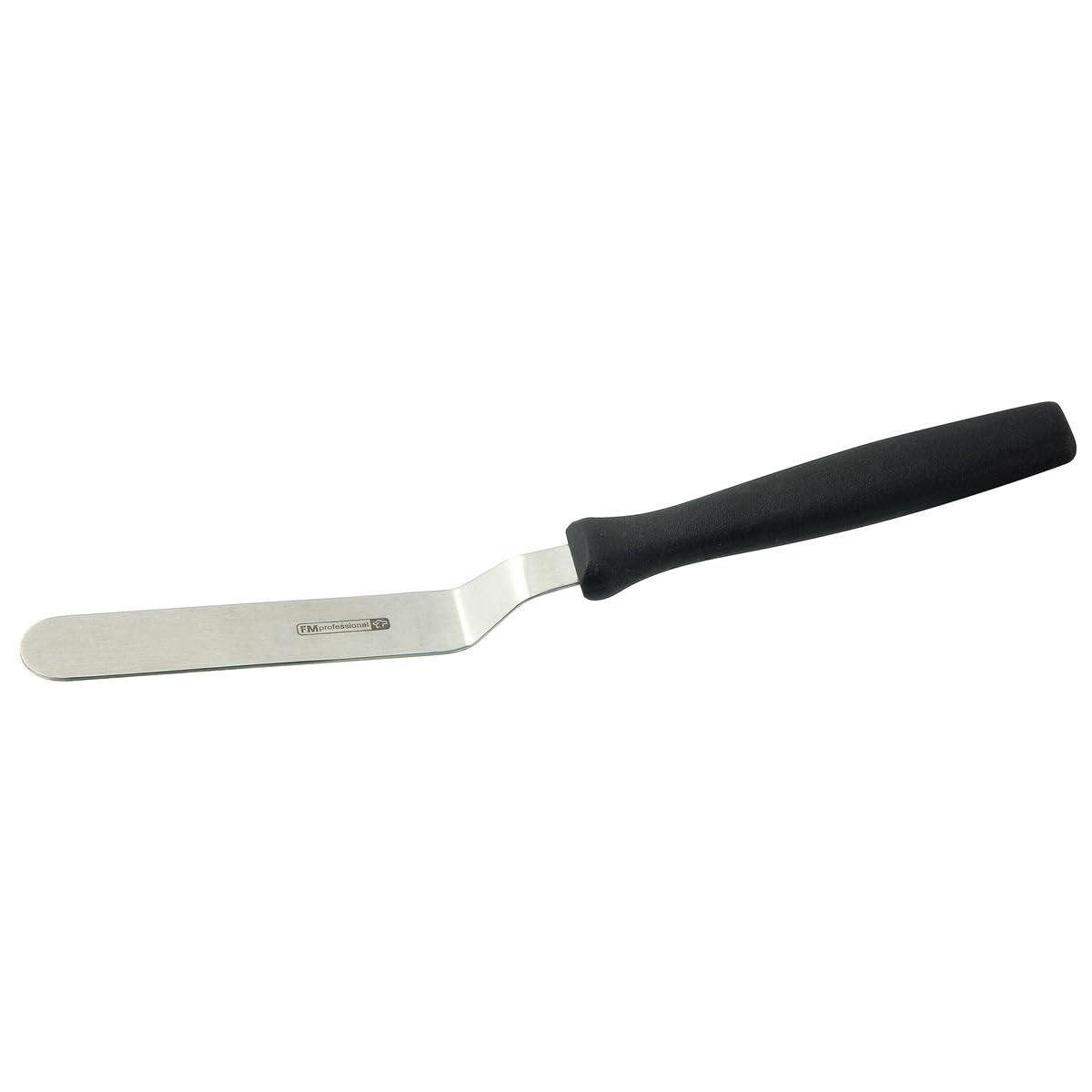 FM Professional Angled 22cm Confectionery Polyethylene Spatula Palette, Black, 22.5x11.5x1.6 cm