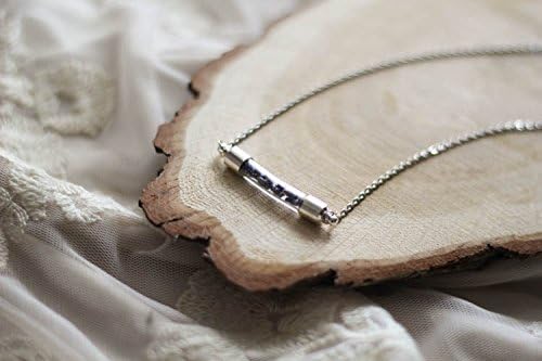 Perfume Bottle, Bridesmaid Necklace. Botanical vial necklace preserved specimen corked top romantic lavender