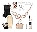 Fancydeli Rose Gold Plated Women Circle Necklace with Crystals 