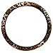 OxGord Velour Leopard Print Steering Wheel Cover, Orange