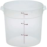 Cambro RFS6PP190 Camwear 6-Quart Round Food Storage Container, Polypropylene, Translucent, NSF