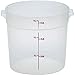 Cambro RFS6PP190 Camwear 6-Quart Round Food Storage Container, Polypropylene, Translucent, NSF primary