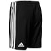 adidas Tastigo 17 Climacool Quarter Length Soccer Shorts, Black/White, Small
