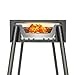 Large Portable Barbecue Charcoal Grill - Stainless Steel, BBQ Grill for Outdoor Cooking Roadtrip